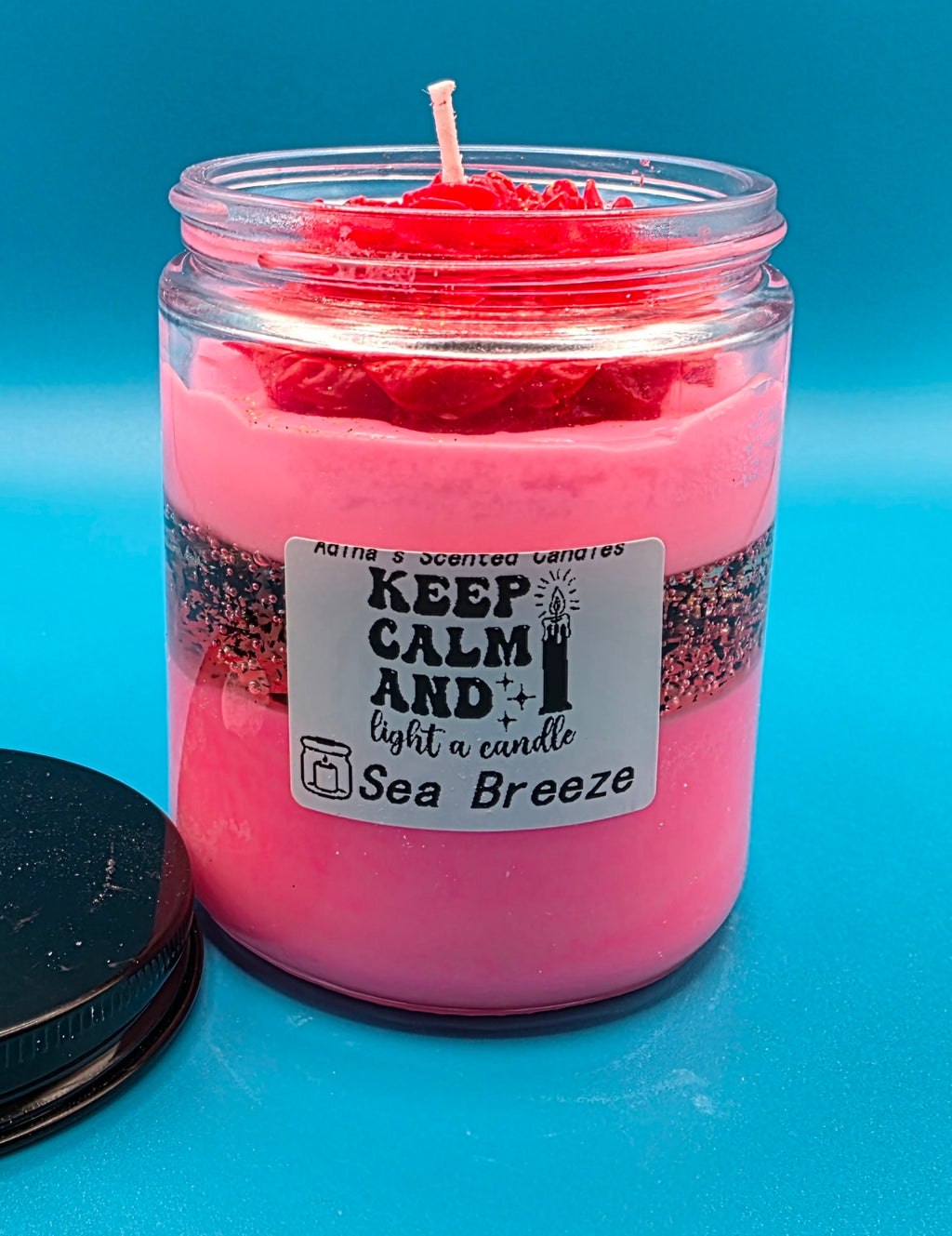Handmade Scented Candle – Jar Design with Lid