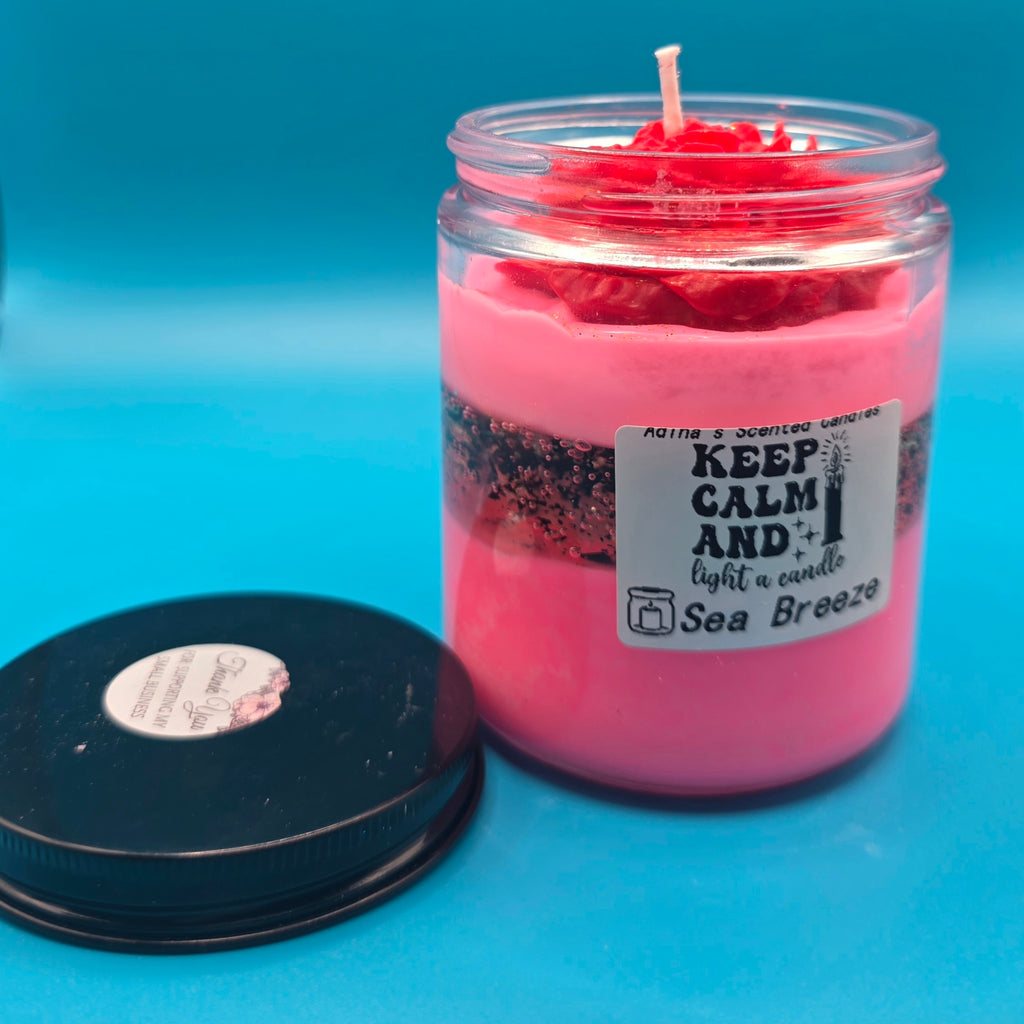 Handmade Scented Candle – Jar Design with Lid